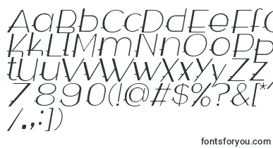  Wabeco Thinitalic font